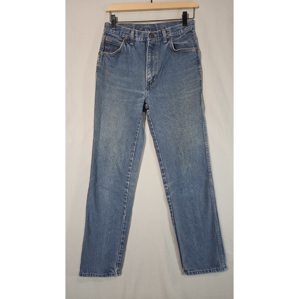 VTG Wrangler Straight Leg Jeans USA Made 28x31 High Rise Denim Rugged 84416KA
